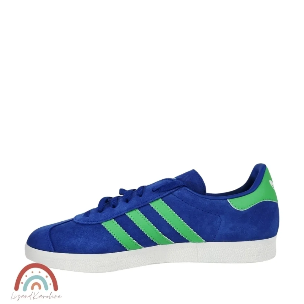 New! Adidas Originals Gazelle Shoes in Royal Blue Green